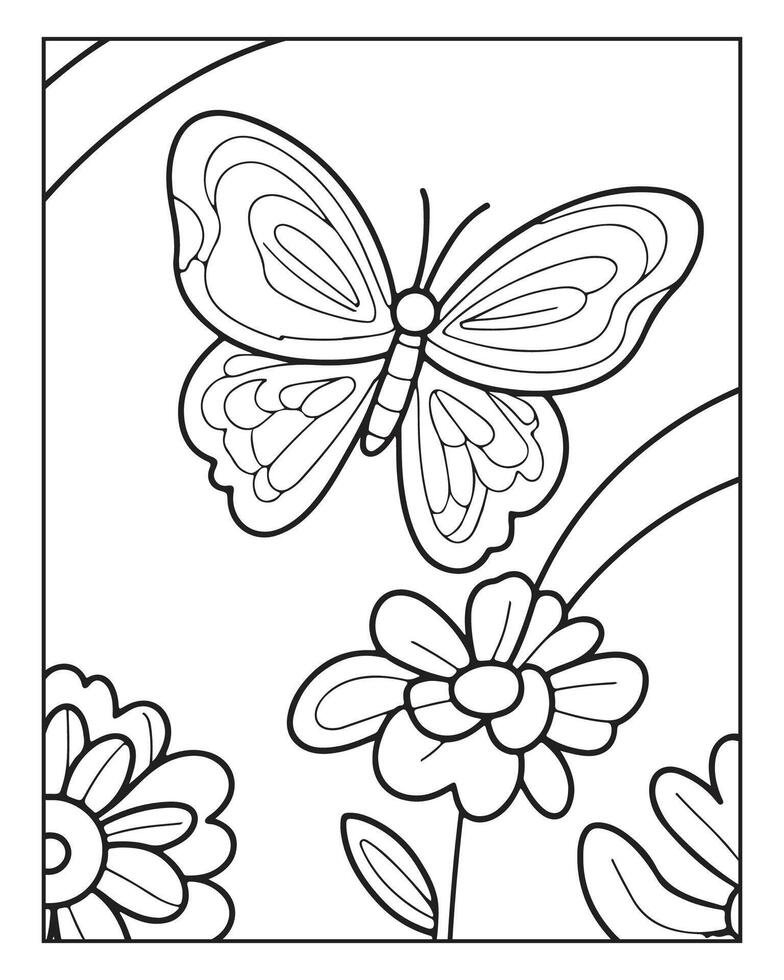 Beautiful butterfly Coloring Page - Beautiful Butterfly Coloring Page Vector 