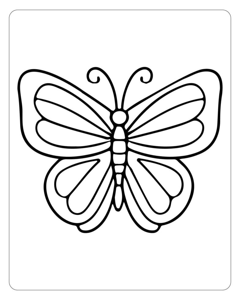 Cute Butterfly vector, Butterfly black and white vector