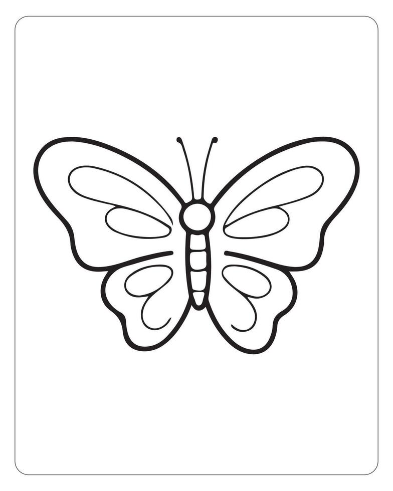 Cute Butterfly vector, Butterfly black and white vector