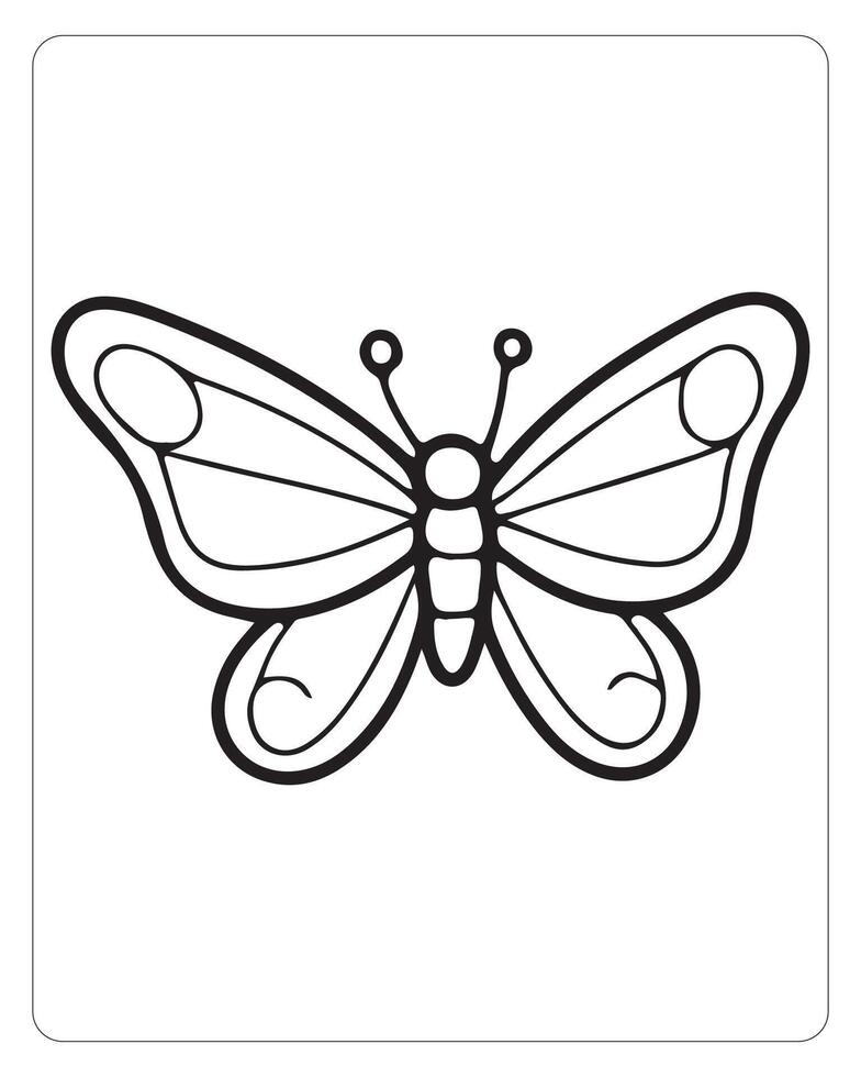 Cute Butterfly vector, Butterfly black and white vector