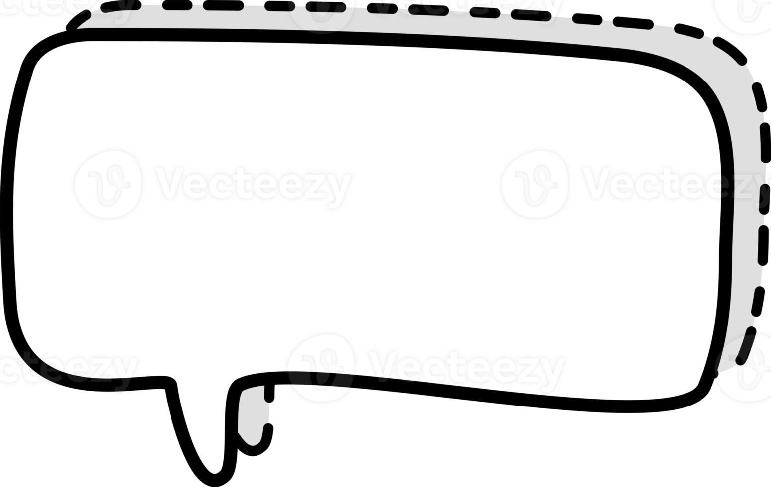 Black and white color speech bubble balloon, icon sticker memo keyword planner text box banner, flat png transparent element design