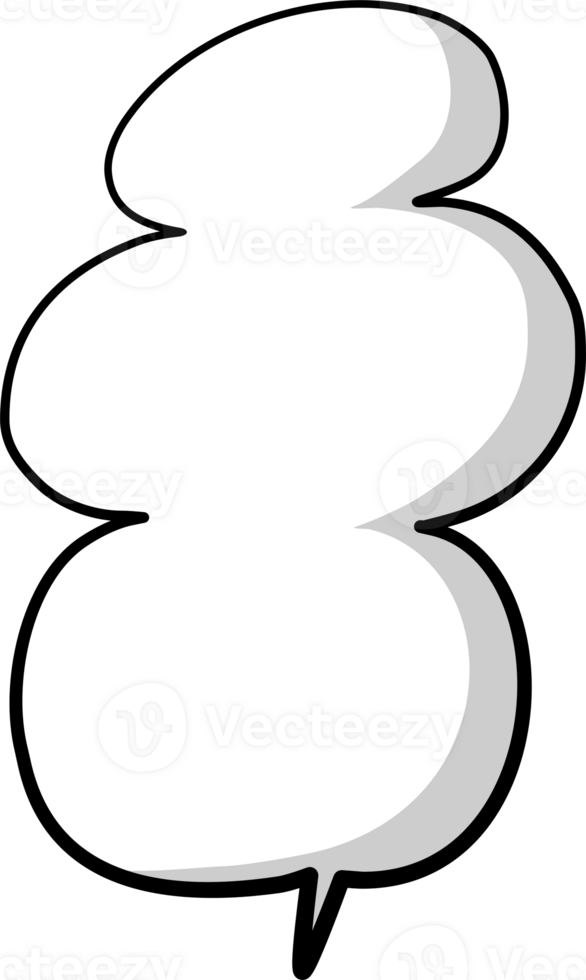 Black and white color speech bubble balloon, icon sticker memo keyword planner text box banner, flat png transparent element design