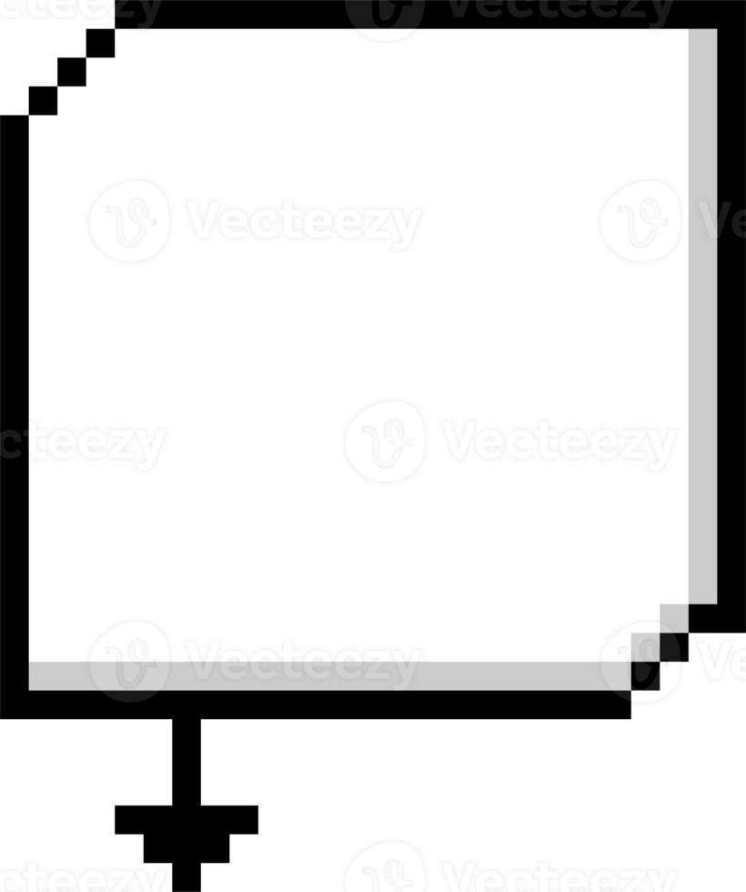 8 bits retro juego píxel habla burbuja globo con flecha punto, icono pegatina memorándum palabra clave planificador texto caja bandera, plano png transparente elemento diseño