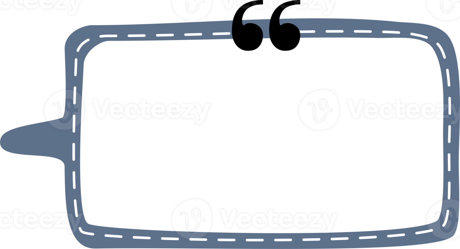 Colorful pastel blue color speech bubble balloon with quotation marks, icon sticker memo keyword planner text box banner, flat png transparent element design