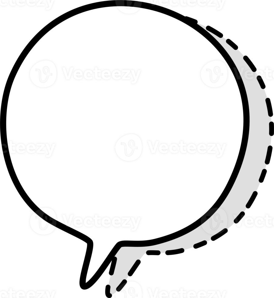 Black and white color speech bubble balloon, icon sticker memo keyword planner text box banner, flat png transparent element design