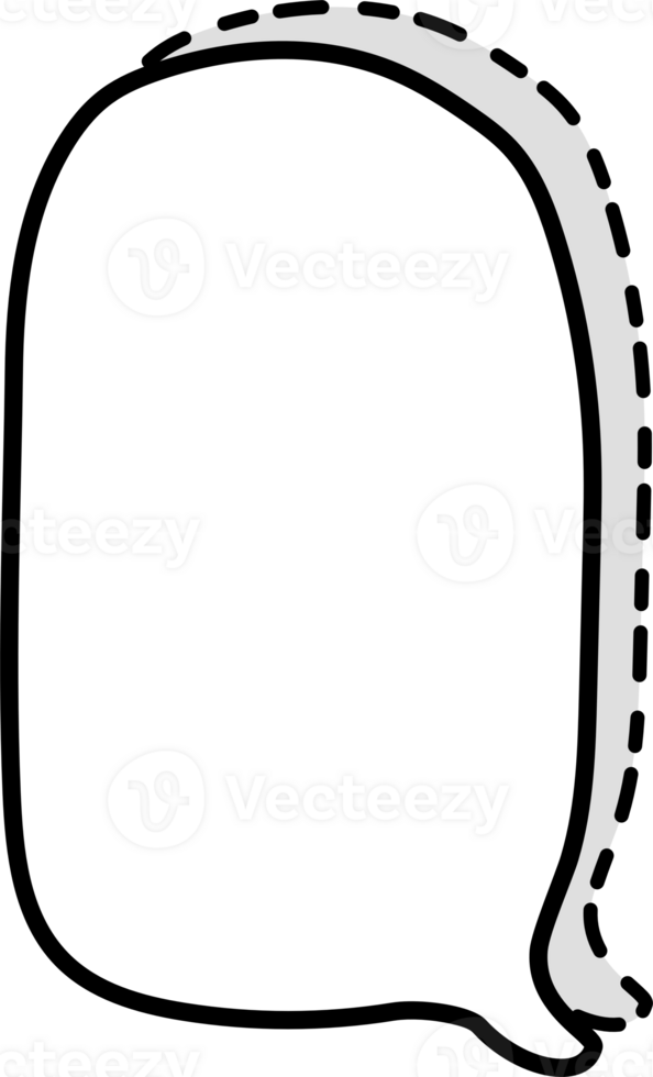 Black and white color speech bubble balloon, icon sticker memo keyword planner text box banner, flat png transparent element design