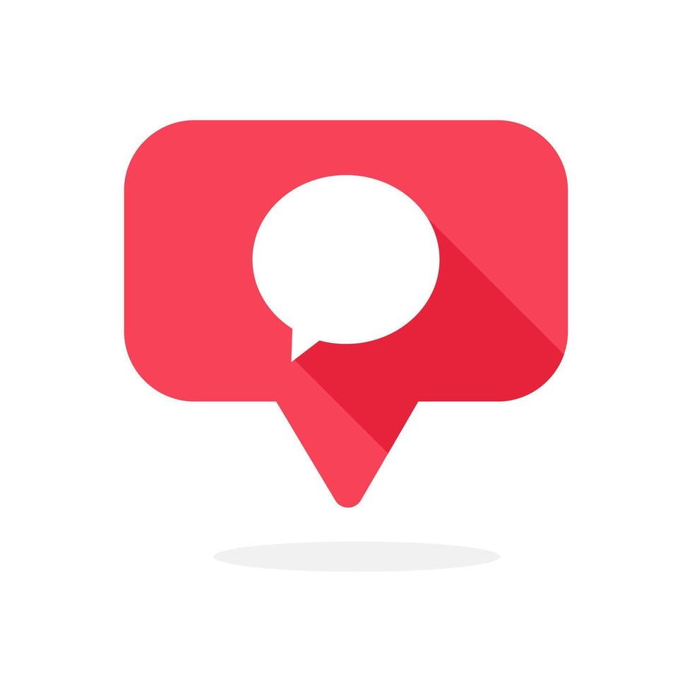 Notification comment icon. Social network app logo vector