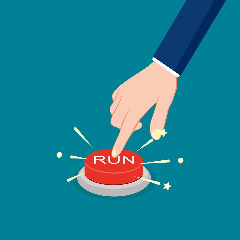 Press the red run button. startup vector
