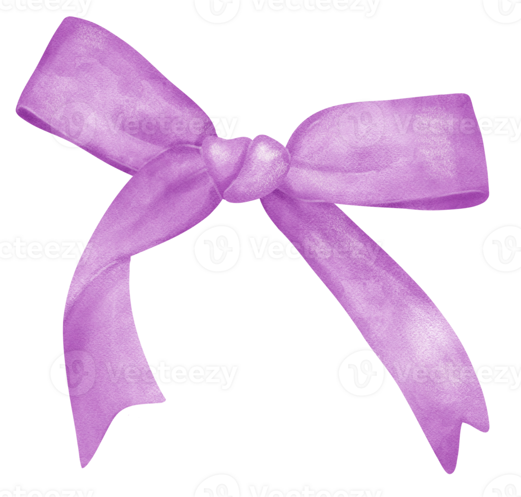 Purple Coquette ribbon bow aesthetic watercolor png
