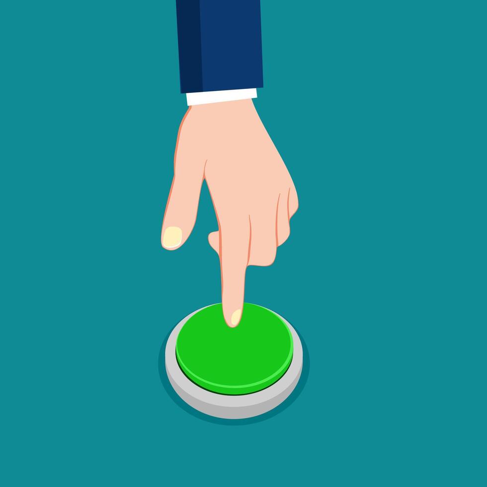 Press the green button vector