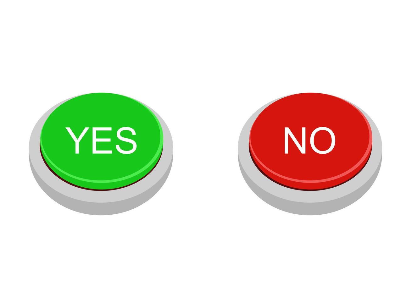 Yes and no buttons vector