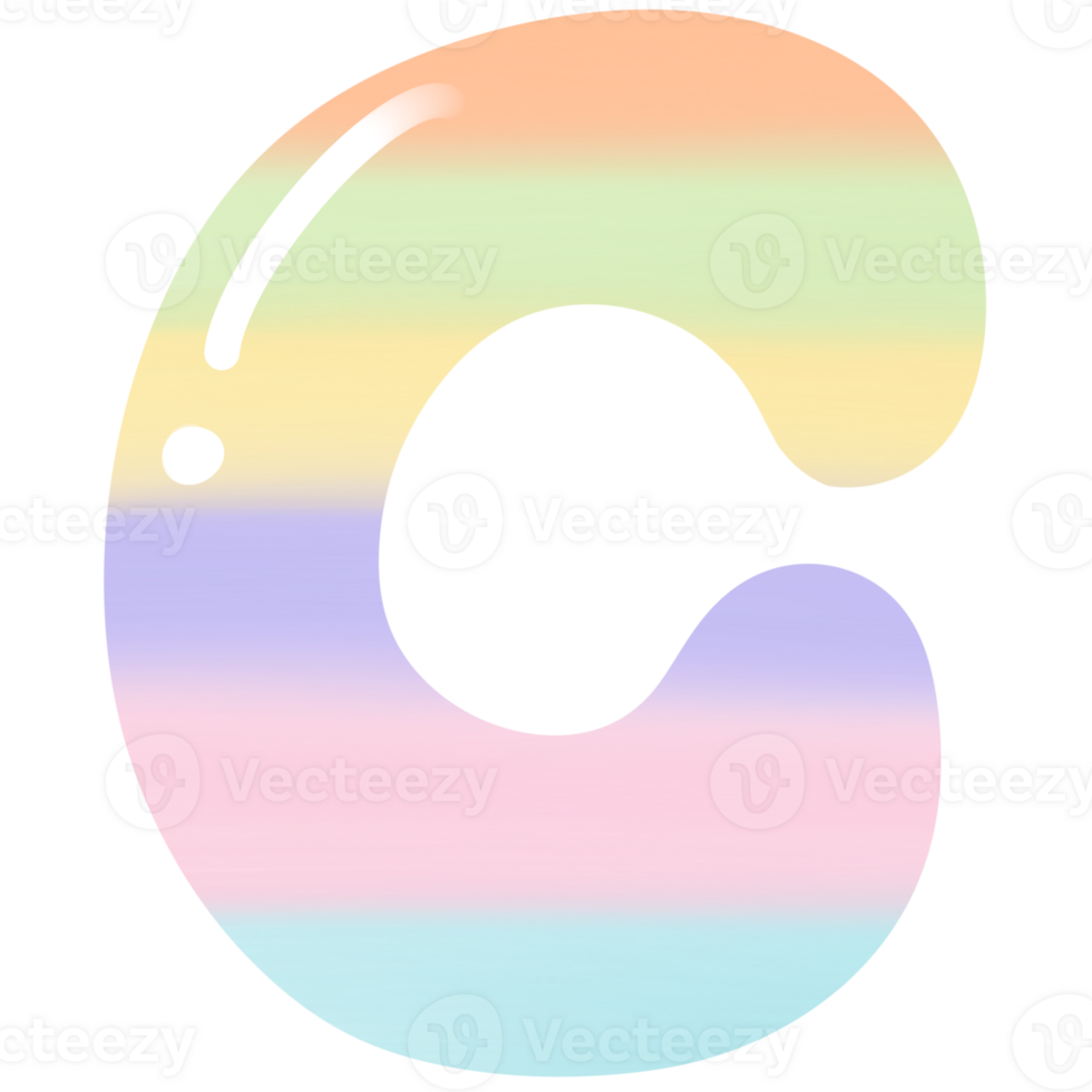 Easter alphabet pastel letter font png hand drawn