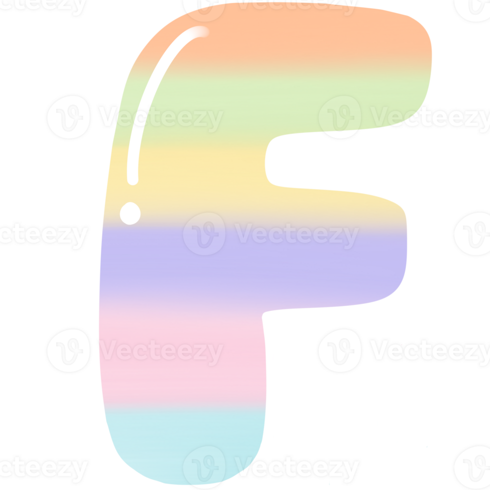 Easter alphabet pastel letter font png hand drawn