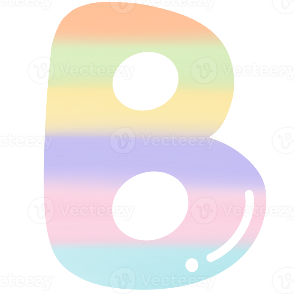Easter alphabet pastel letter font png hand drawn