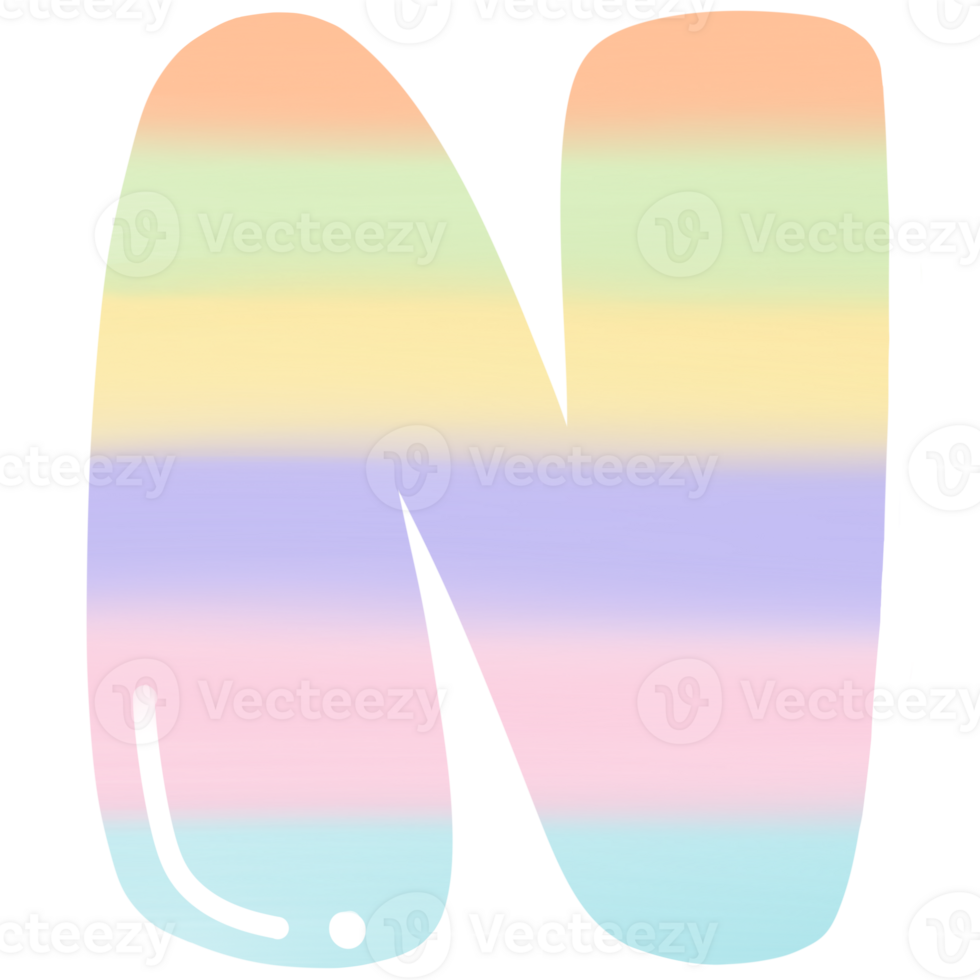 Easter alphabet pastel letter font png hand drawn
