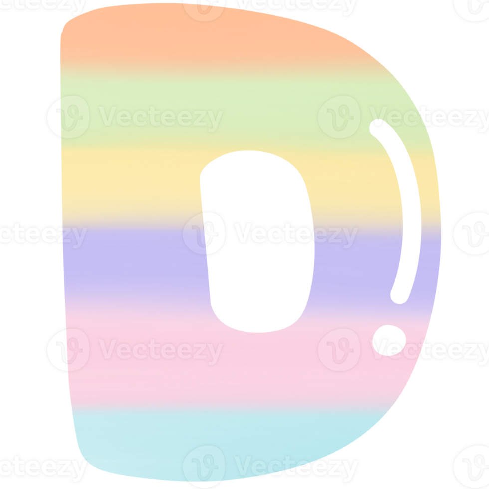 Easter alphabet pastel letter font png hand drawn
