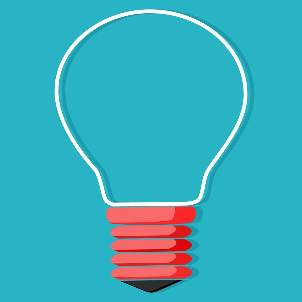 creative light bulb along with empty space vector