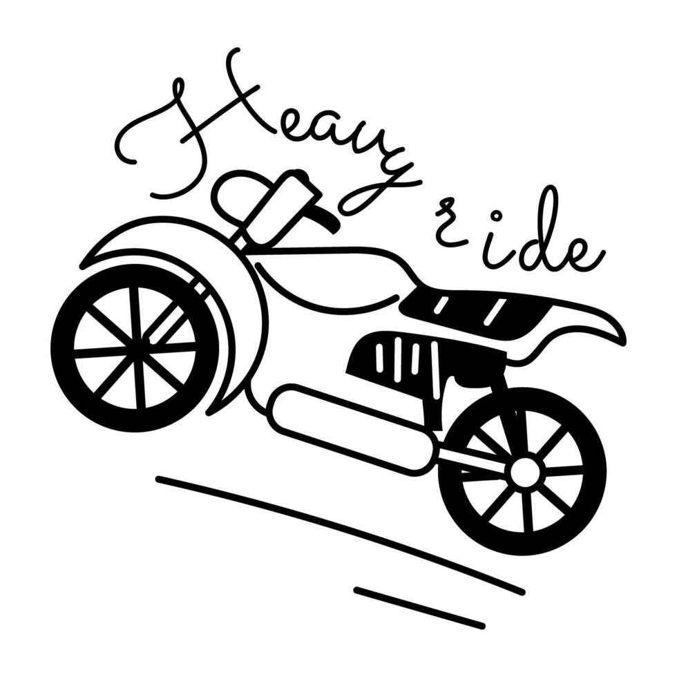 Trendy Heavy Ride vector