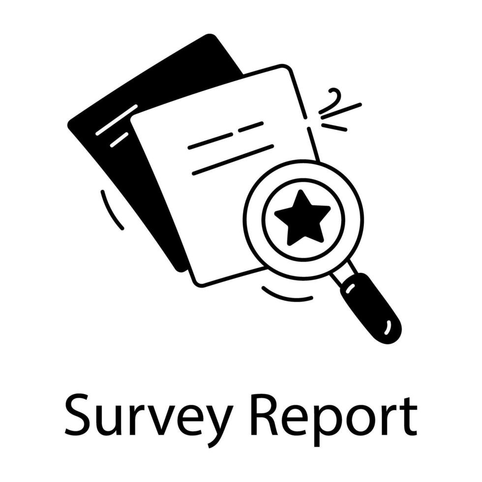 Trendy Survey Report vector