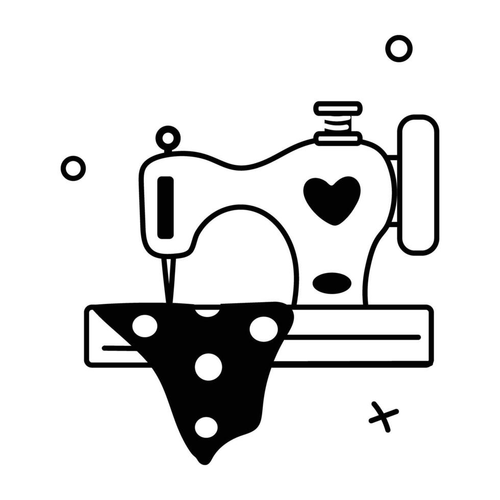 Trendy Sewing Machine vector