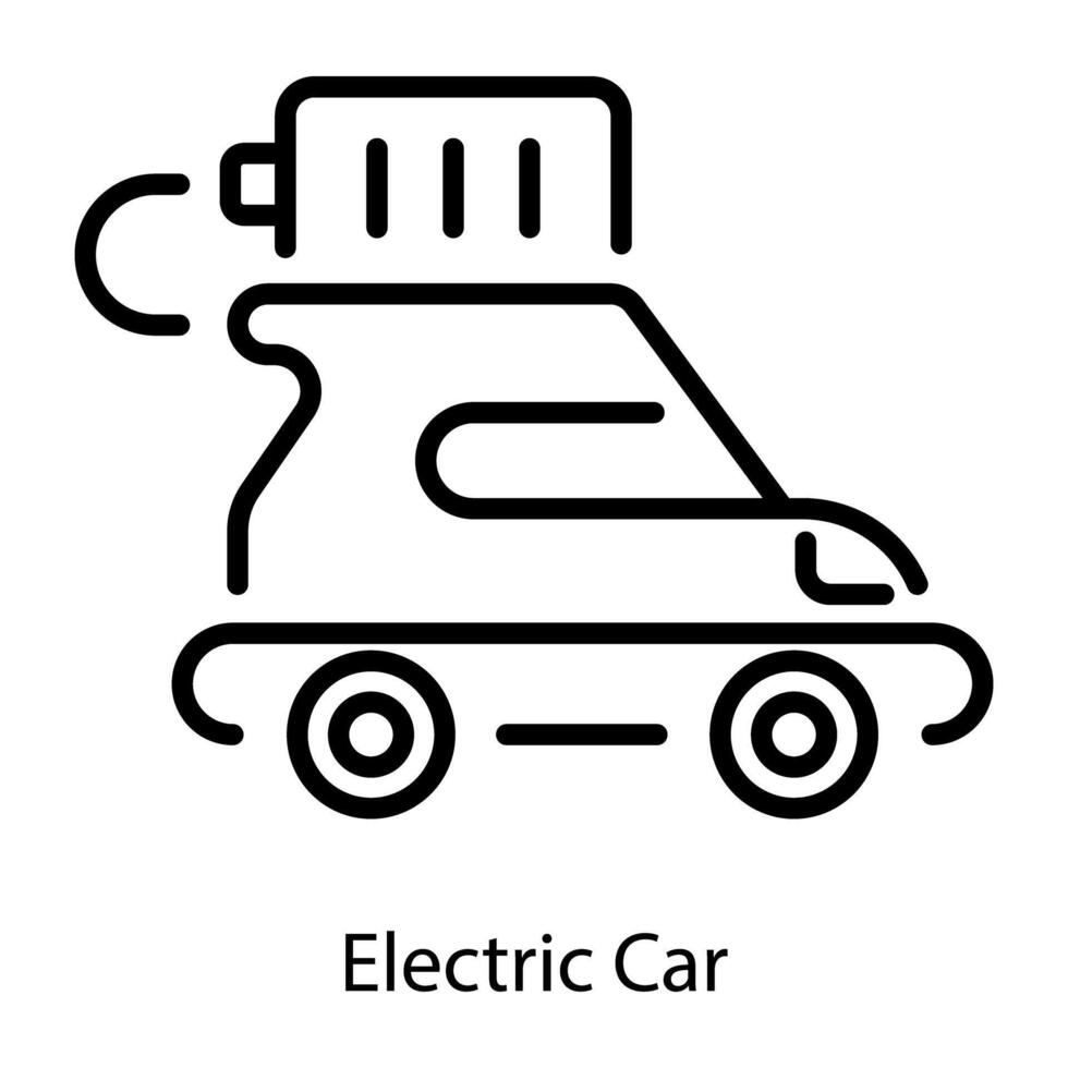 Trendy Electric Car vector