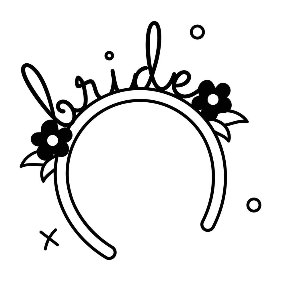 Trendy Bridal Headband vector