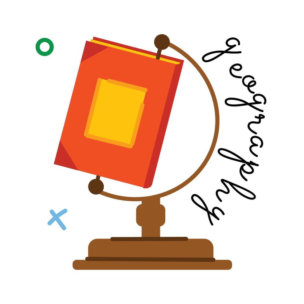 Trendy Geography Book vector