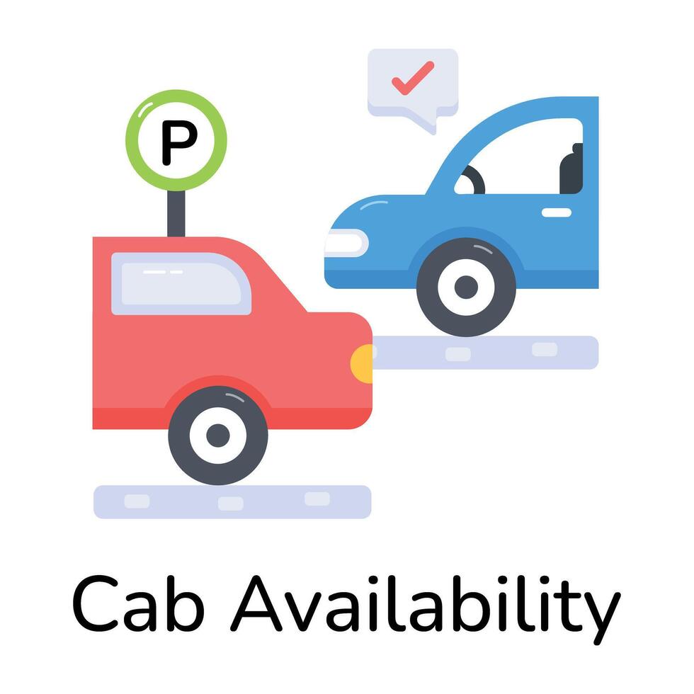 Trendy Cab Availability vector