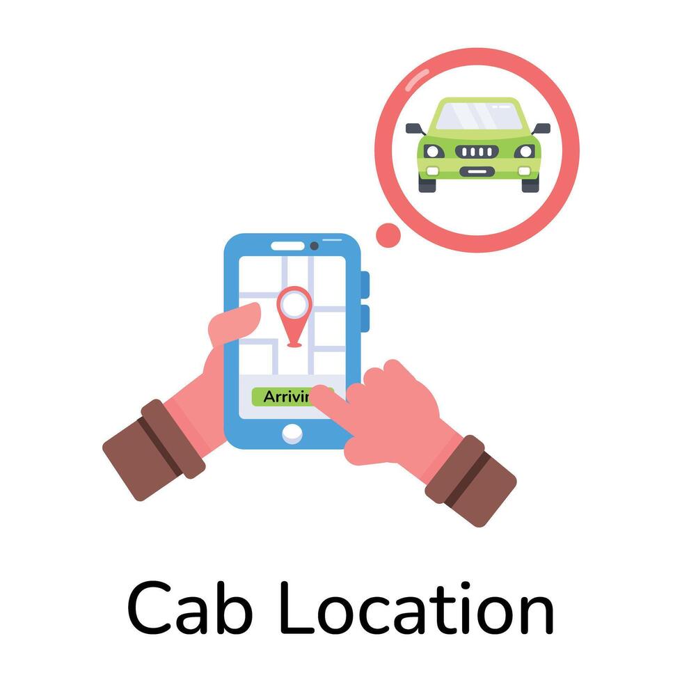 Trendy Cab Location vector