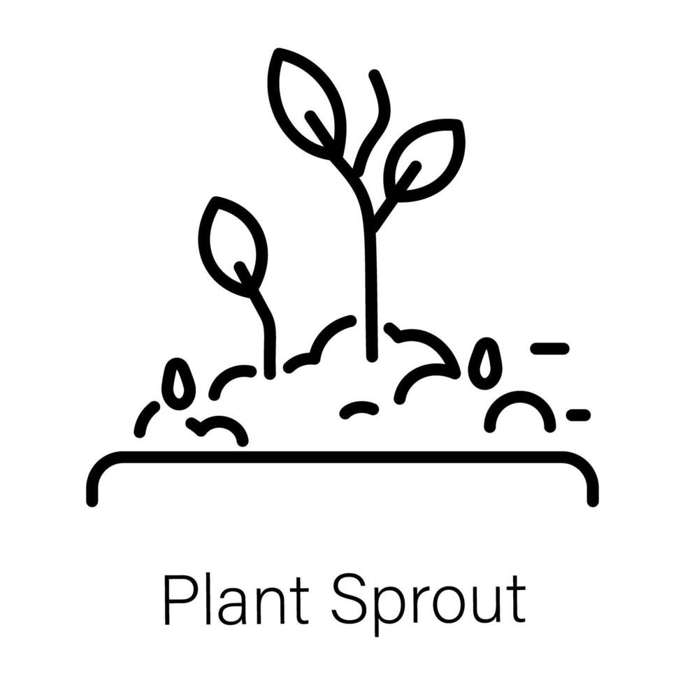 Trendy Plant Sprout vector