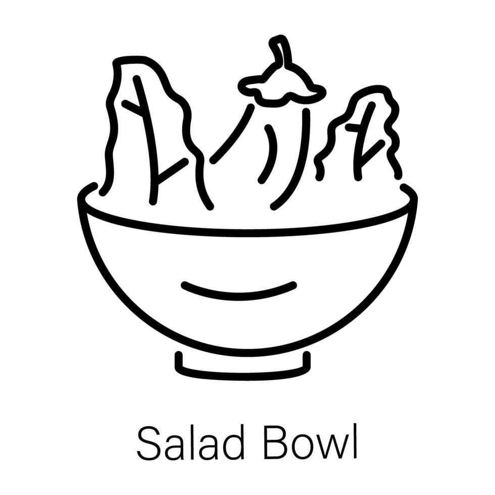 Trendy Salad Bowl vector