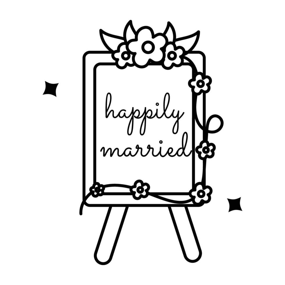 Trendy Wedding Board vector