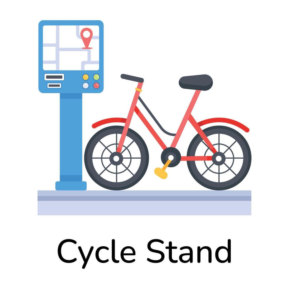 Trendy Cycle Stand vector