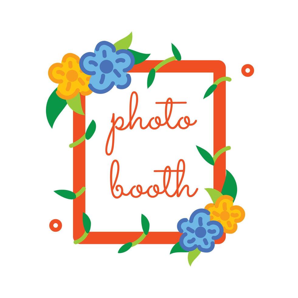 Trendy Photo Booth vector