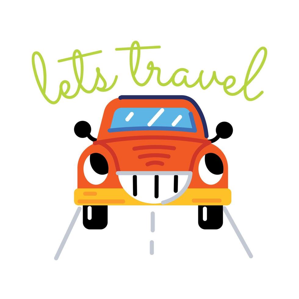 Trendy Road Travel vector