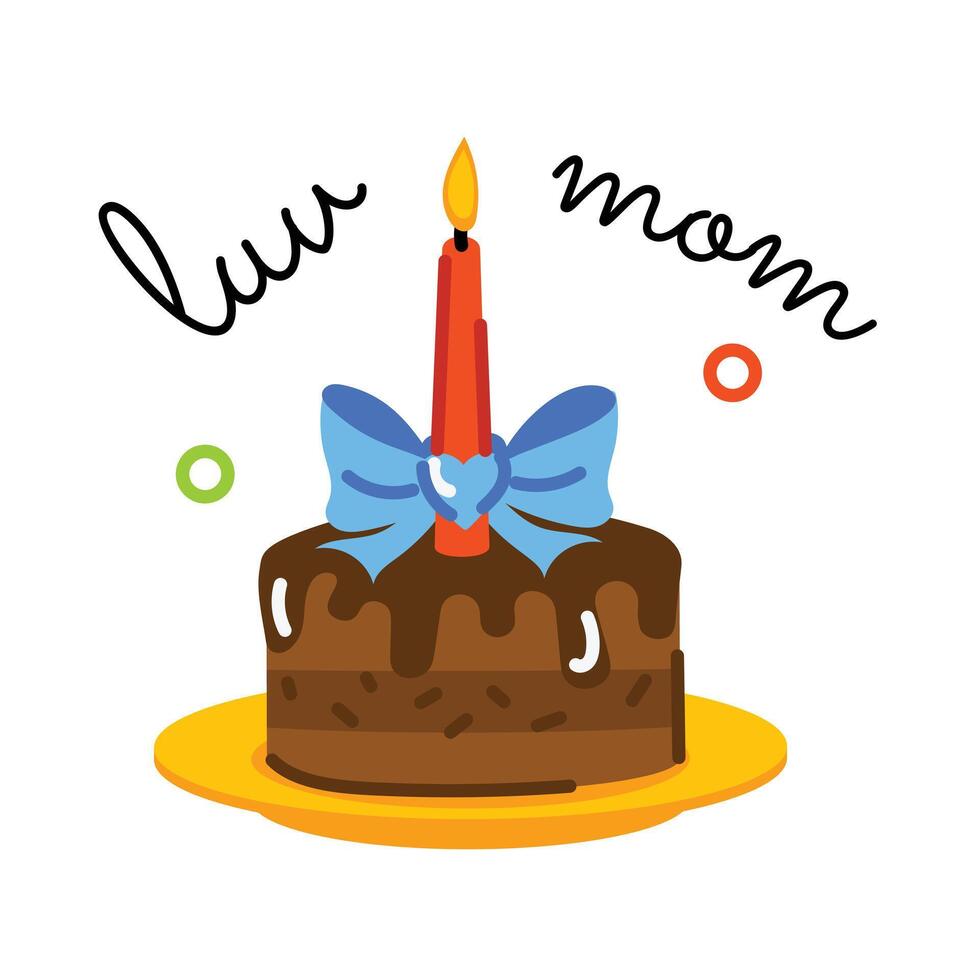 Trendy Mom Cake vector