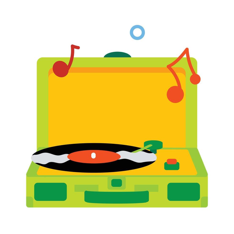 Trendy Vinyl Player vector