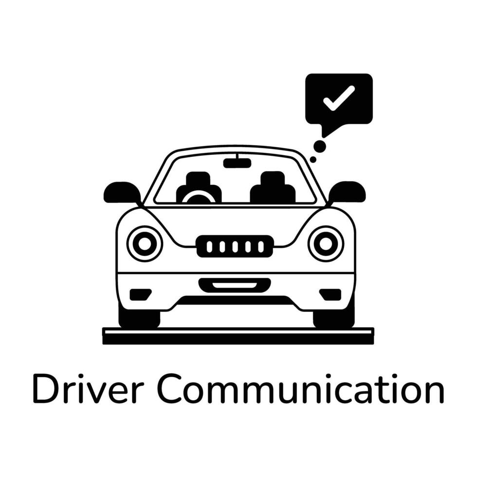 Trendy Driver Communication vector