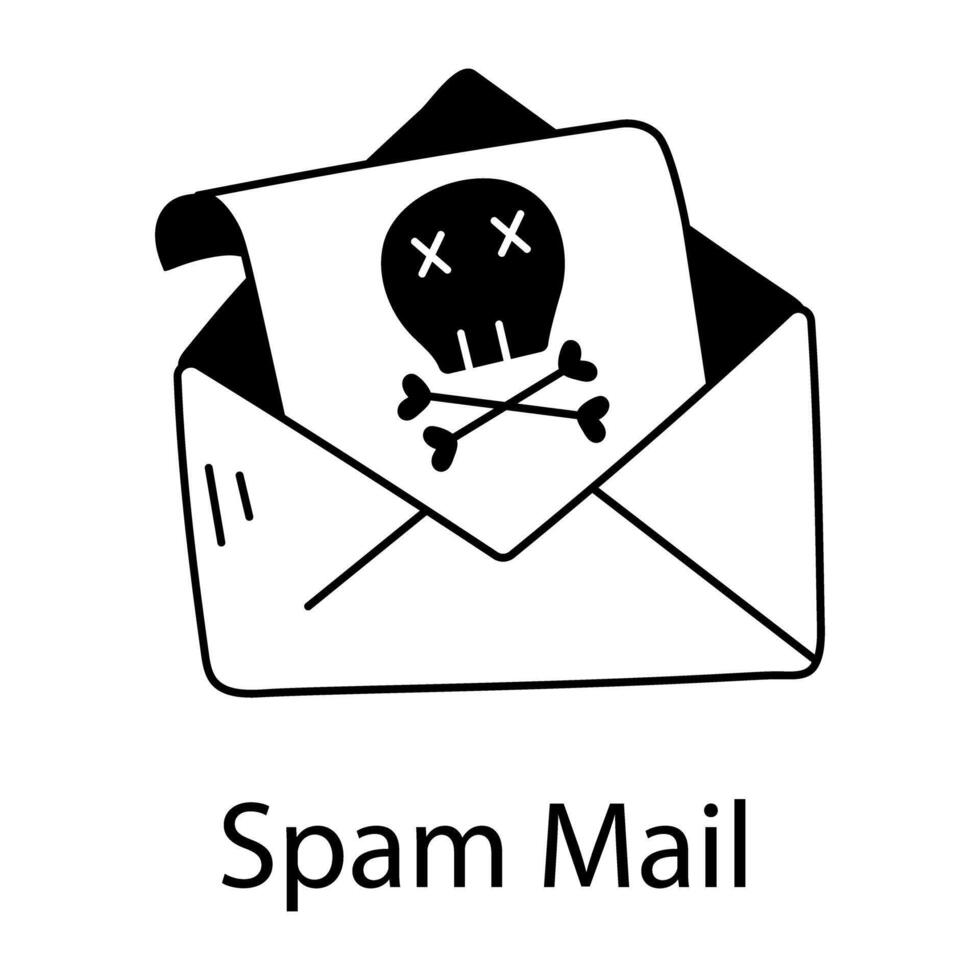 Trendy Spam Mail vector