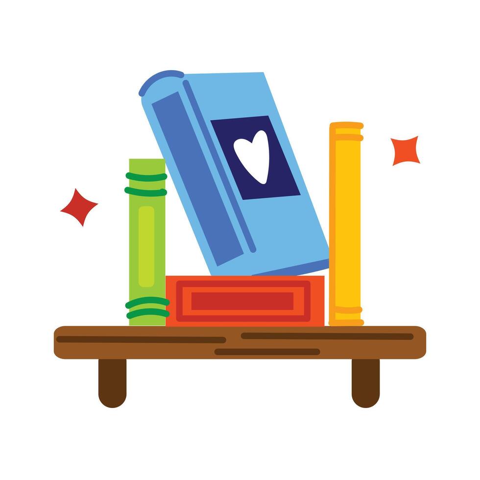 Trendy Bookshelf Conepts vector