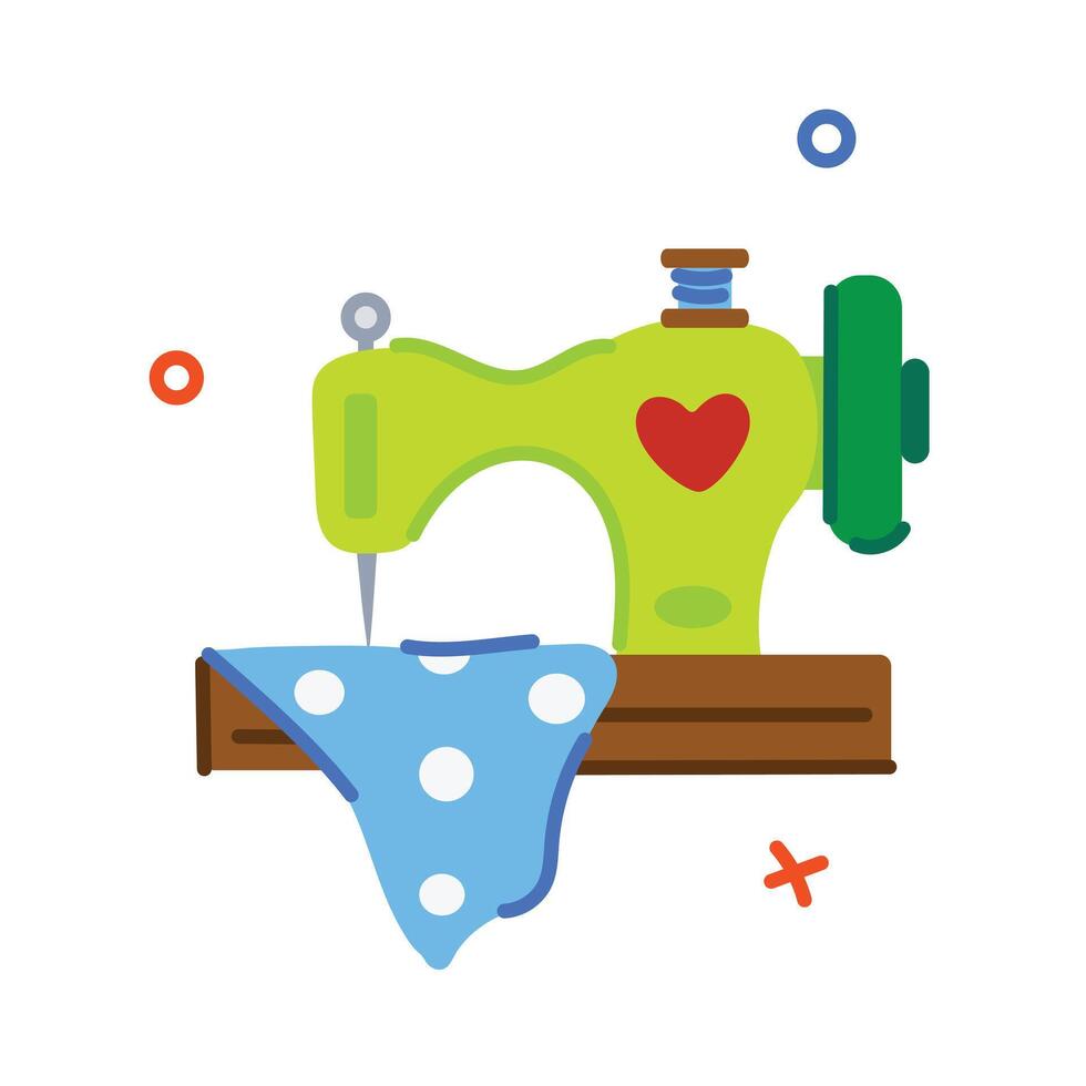 Trendy Sewing Machine vector