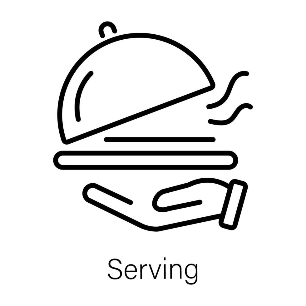 Trendy Serving Concepts vector