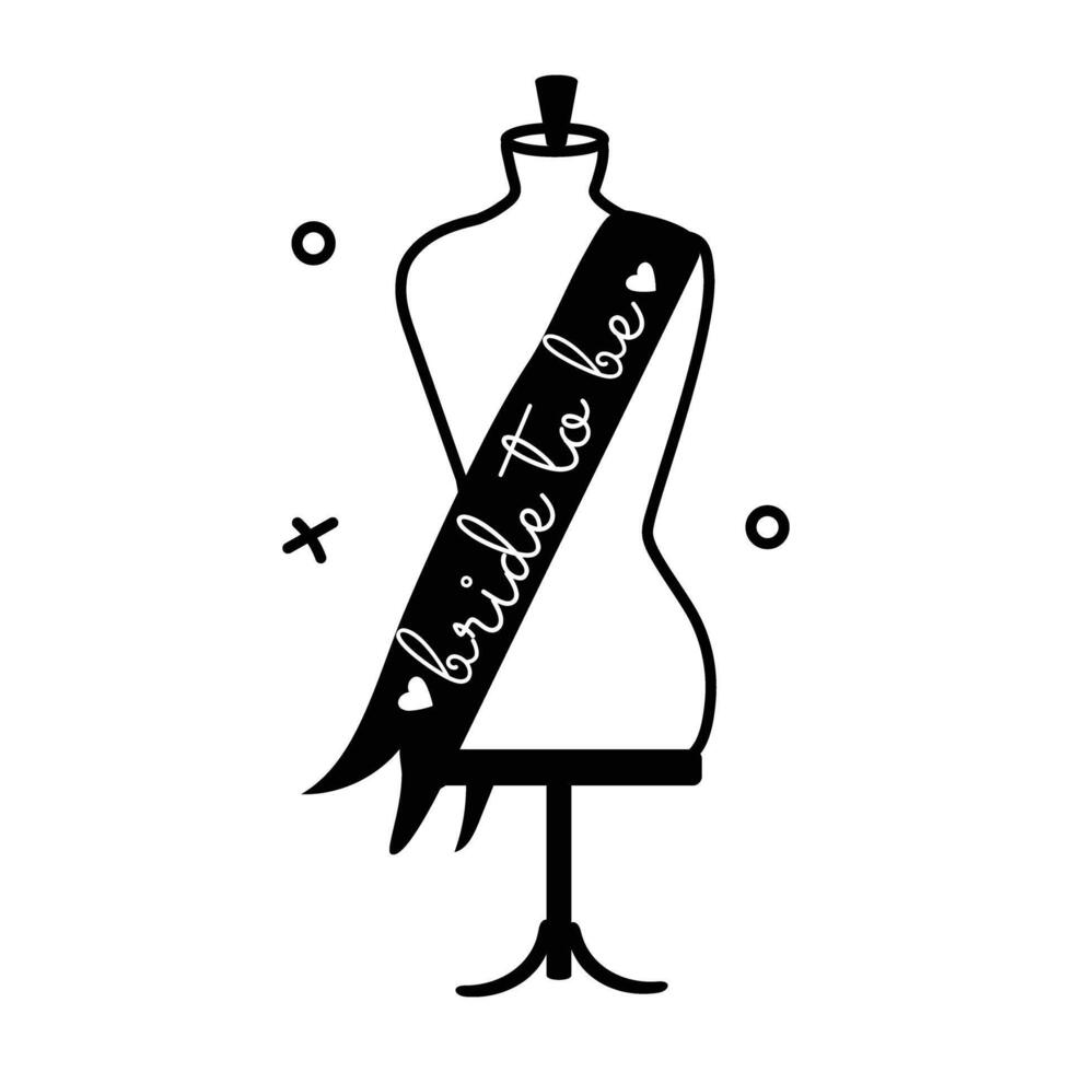 Trendy Bride Sash vector