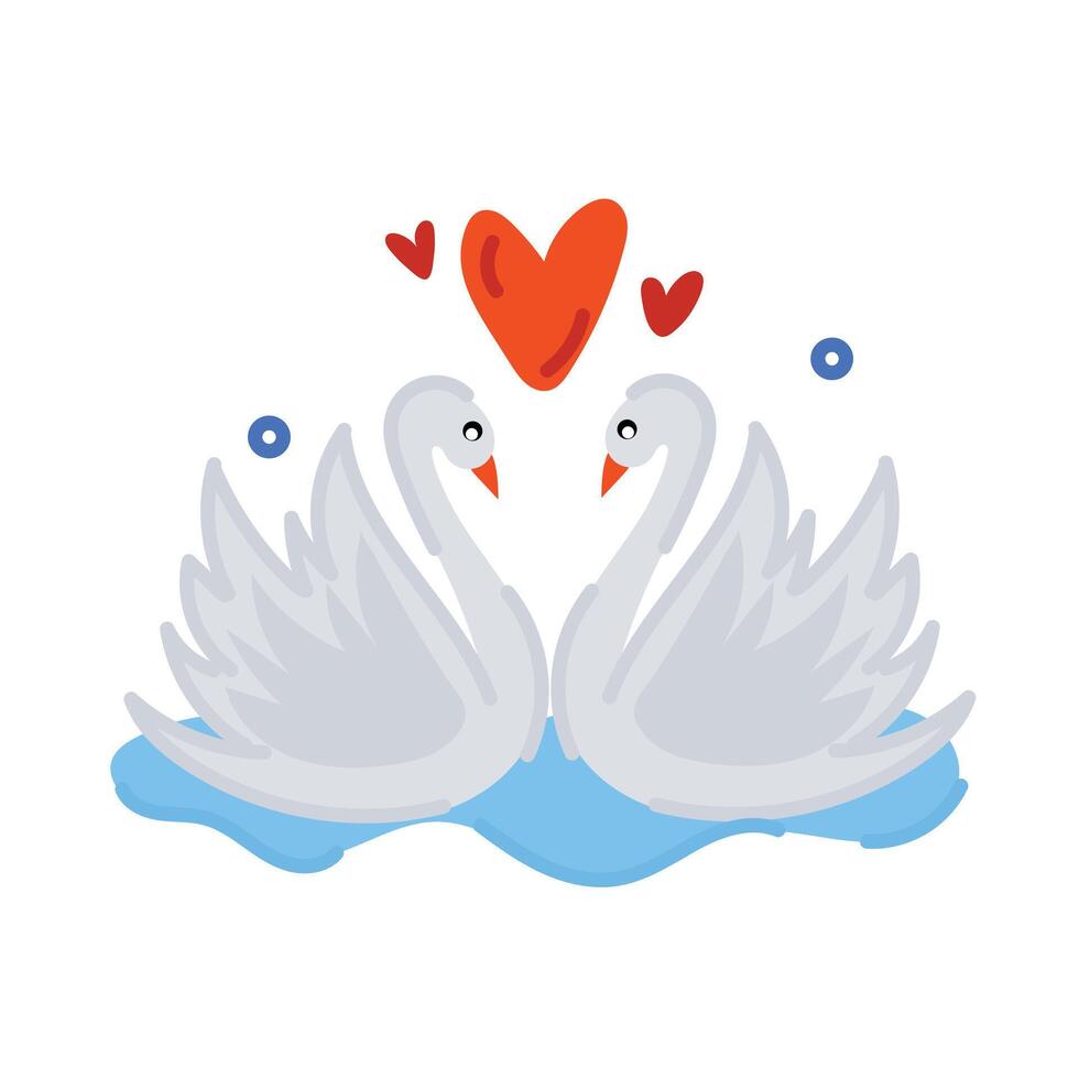 de moda cisne amor vector