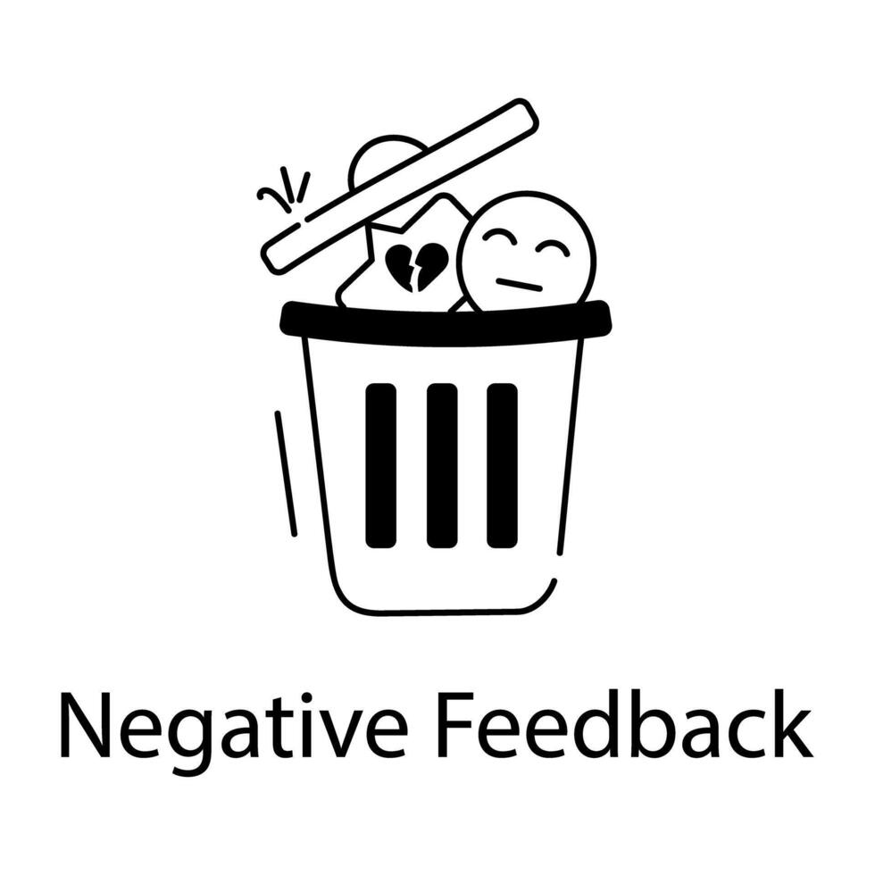 Trendy Negative Feedback vector