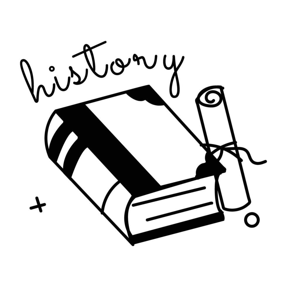 Trendy History Book vector