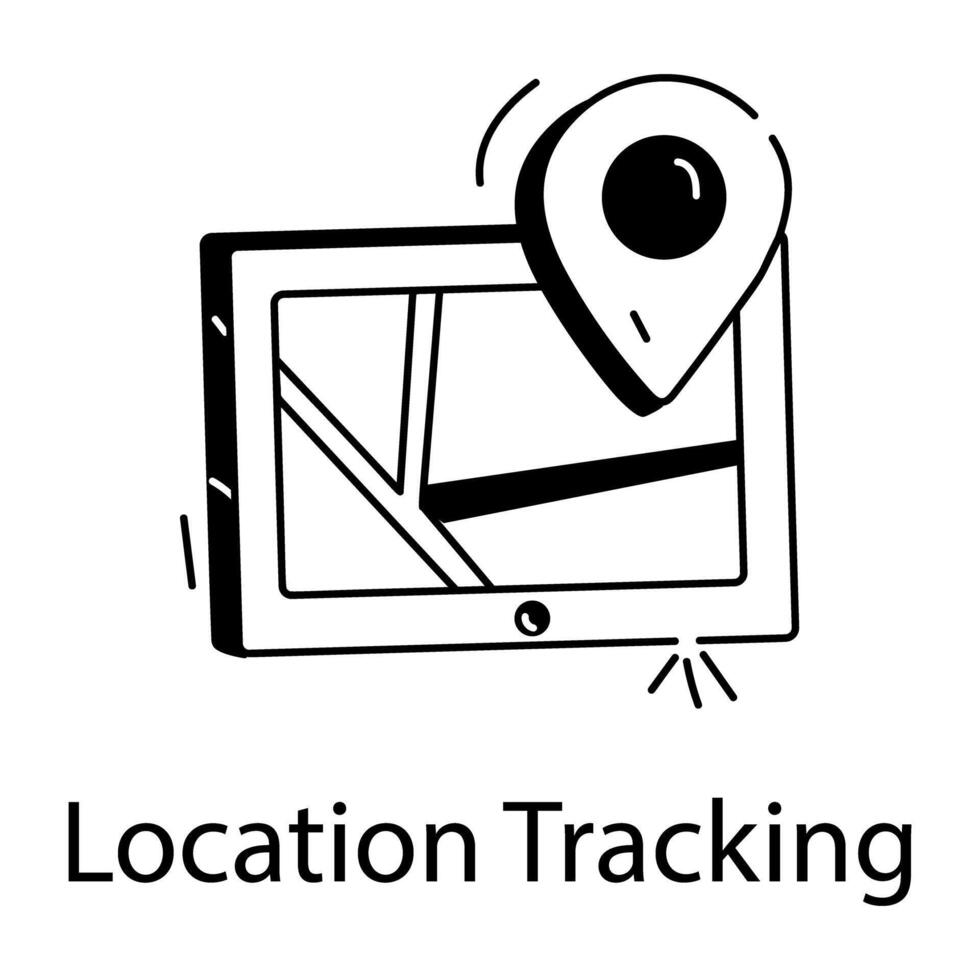 Trendy Location Tracking vector