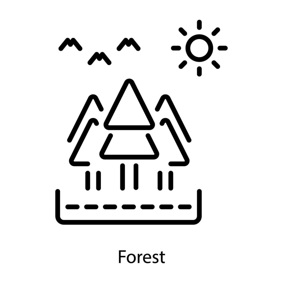 Trendy Forest Concepts vector