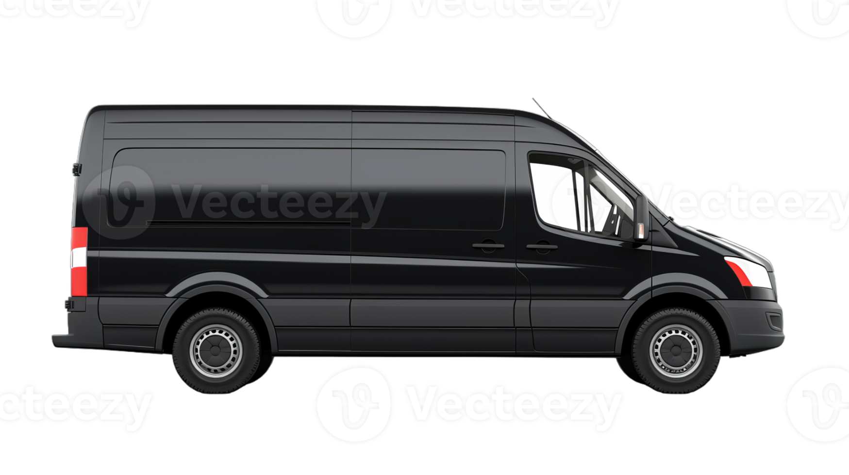 AI generated van car black vehicle png