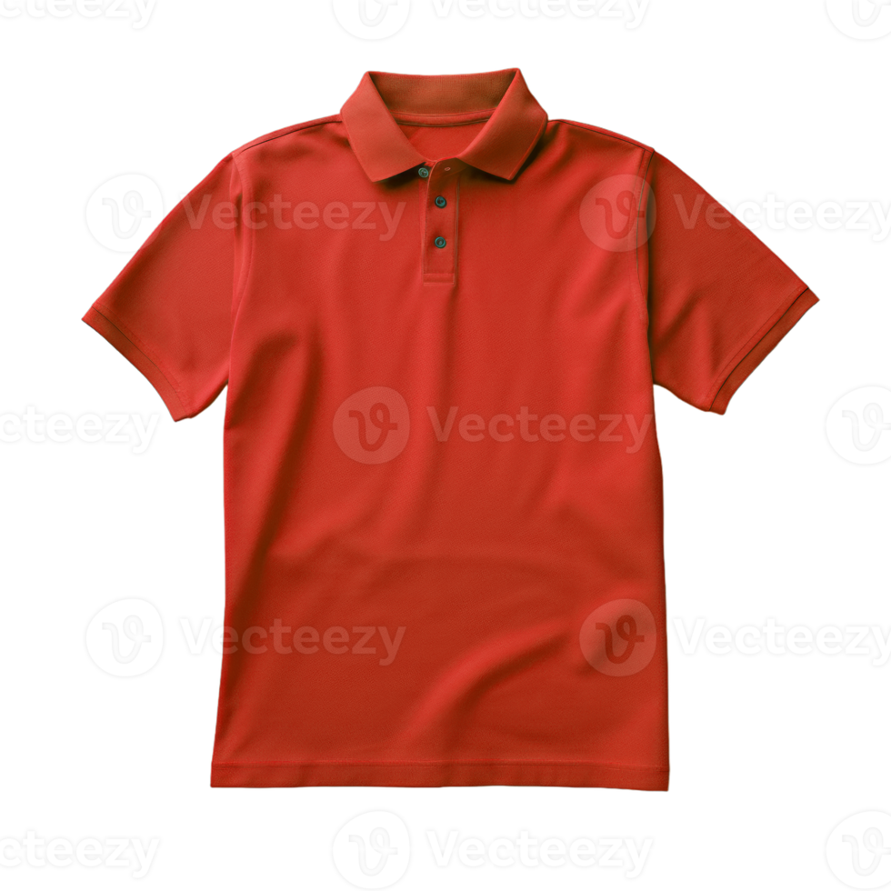 ai generado polo rojo camiseta para hombres png